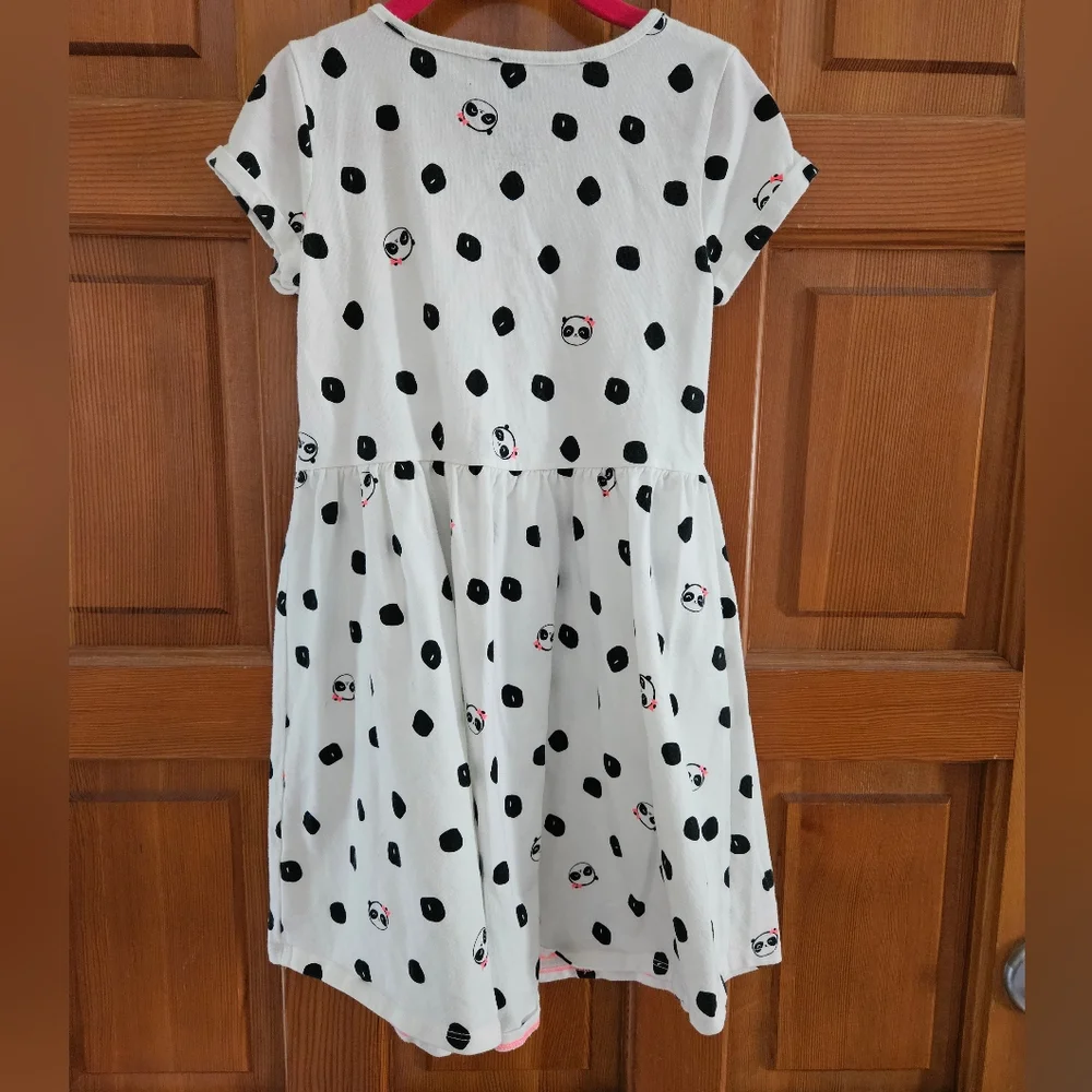 Jumping Beans all day play dress, Size 6x, Black and white panda design - Picture 3 of 4